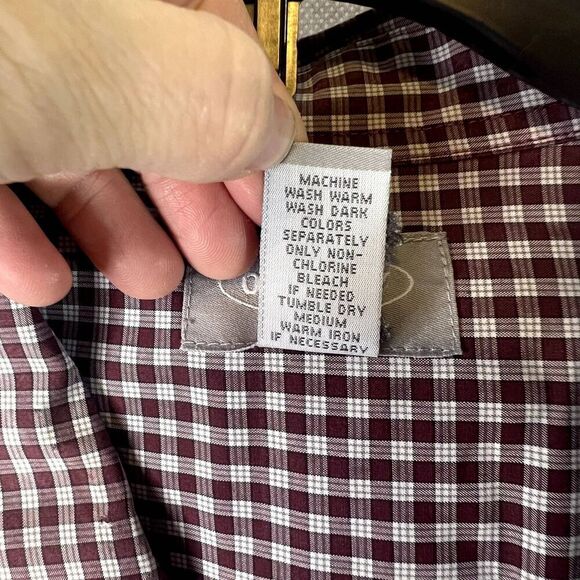 Old Navy Collection Gingham Plaid Long Sleeve Button Front Shirt Mens Size XL - Picture 8 of 9